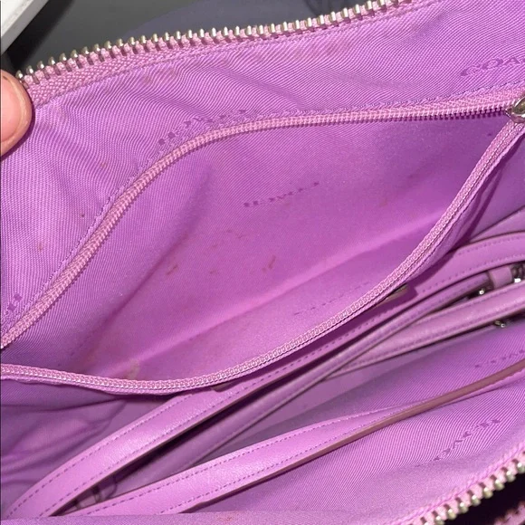 Coach Light Purple Leather Shoulder Bag - Picture 3 of 6
